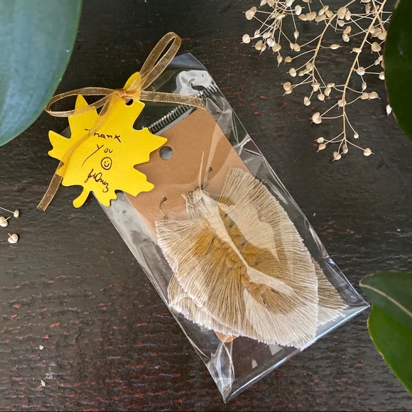 Macrame feathers earrings J. Cruz Hand made w love - Picture 11 of 13